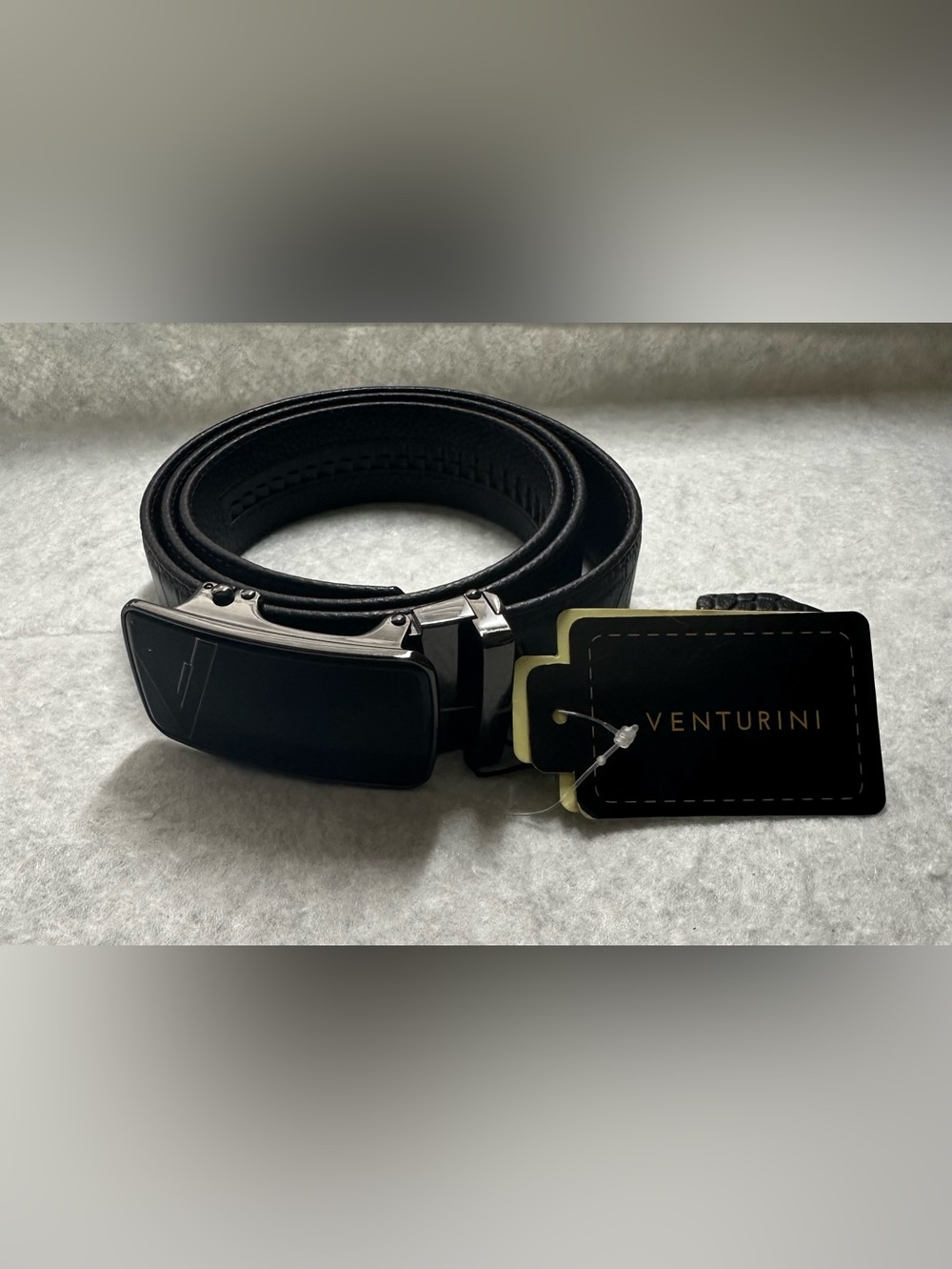 Venturini Brown Leather Men's Dress Belt with Buckle NWT